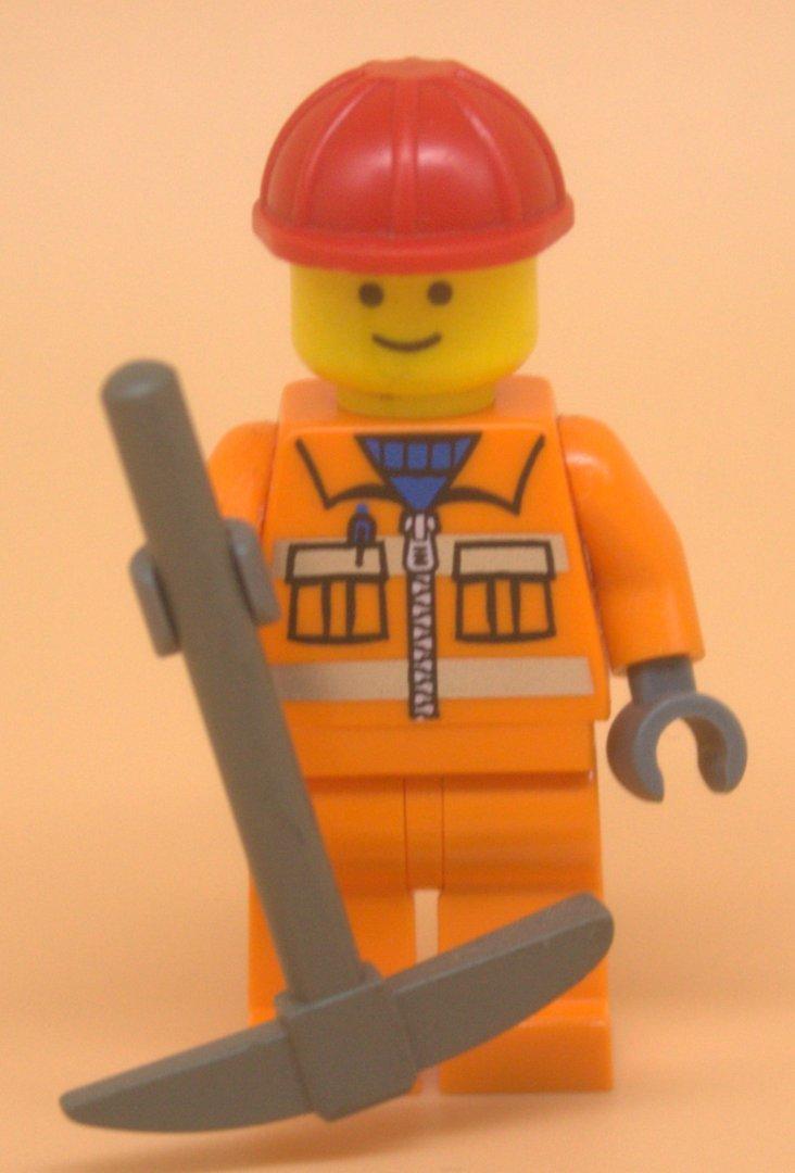 Lego City Minifigur Bauarbeiter gebraucht