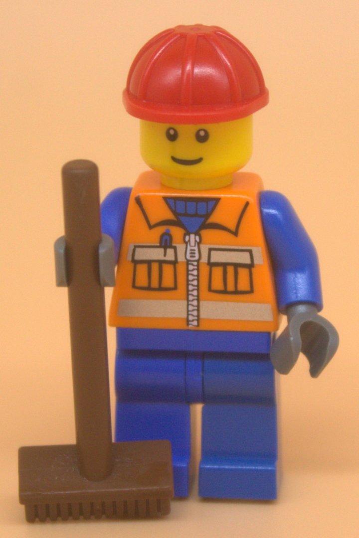 Lego City Minifigur Bauarbeiter gebraucht