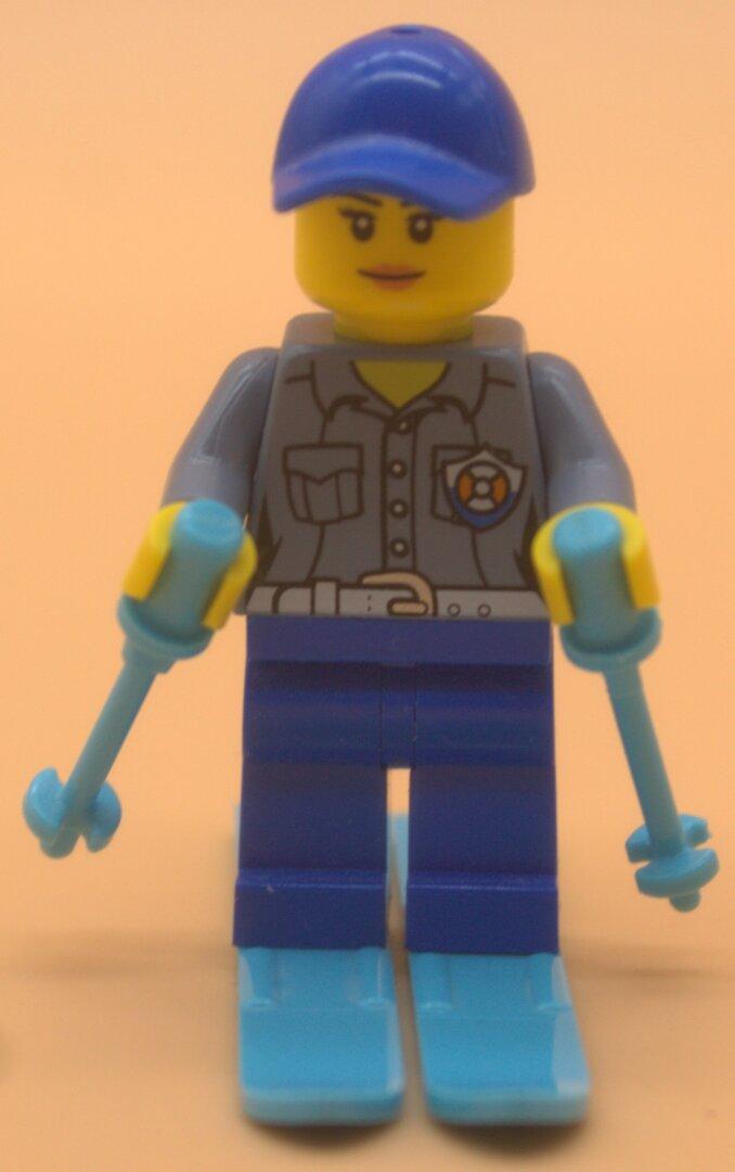 Lego City Minifigur Skifahrerin gebraucht