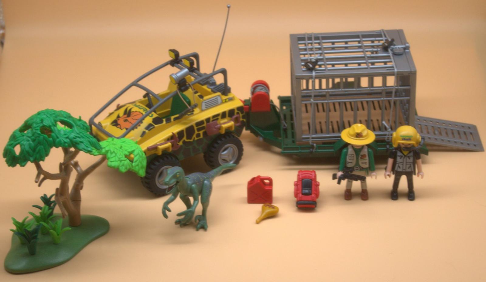 Playmobil Amphibienfahrzeug mit Deinonychus 4175 gebraucht