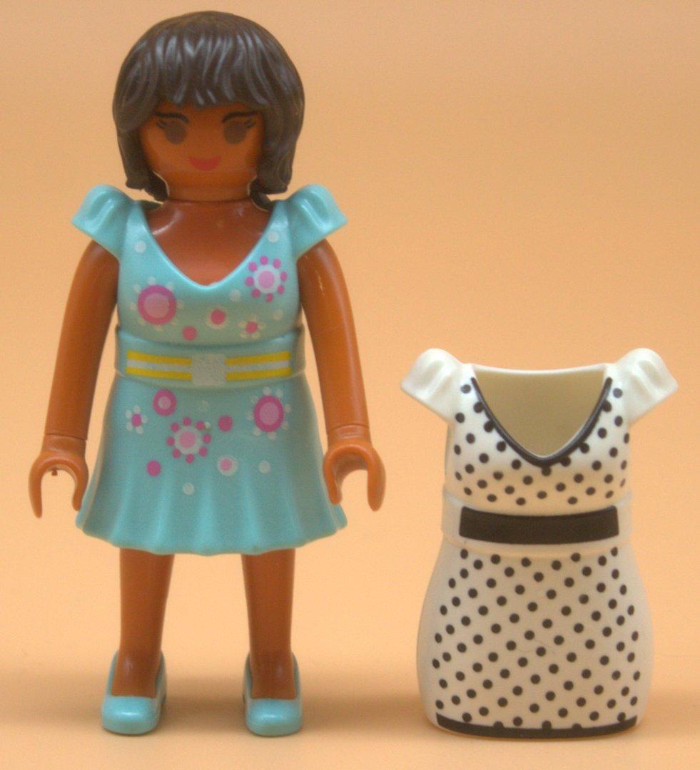 Playmobil Frau mit Wechselkleidung gebraucht – mint-weiß
