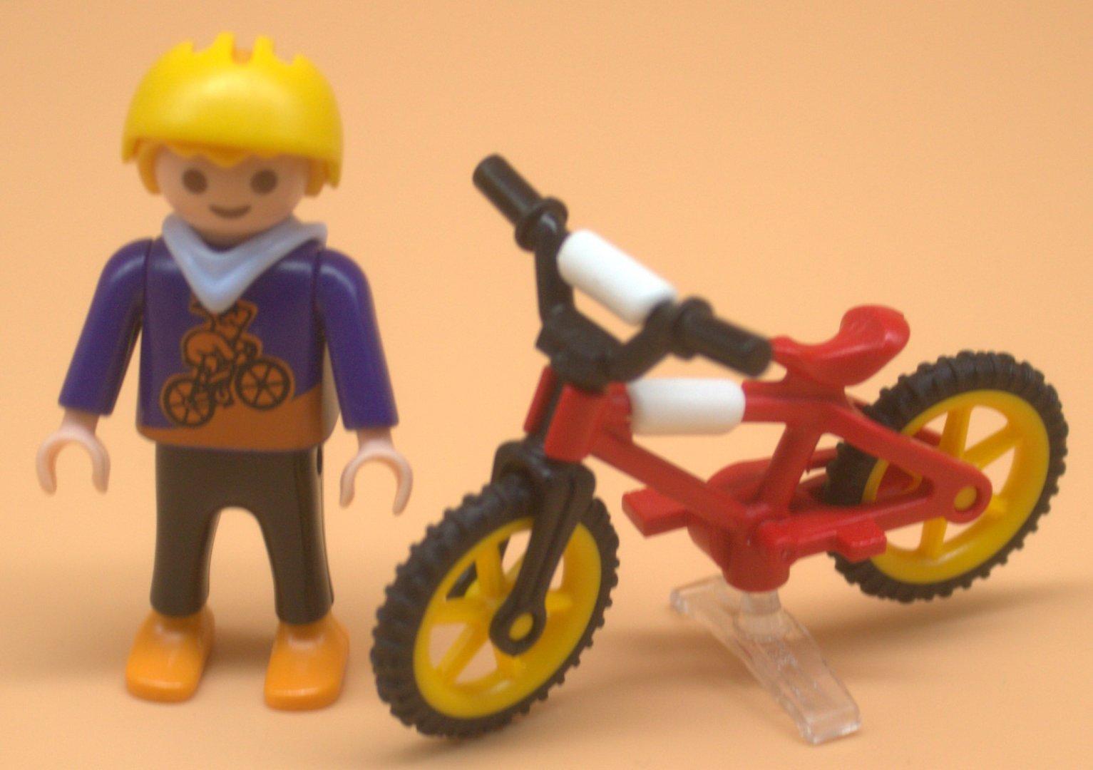 Playmobil Junge mit Fahrrad gebraucht