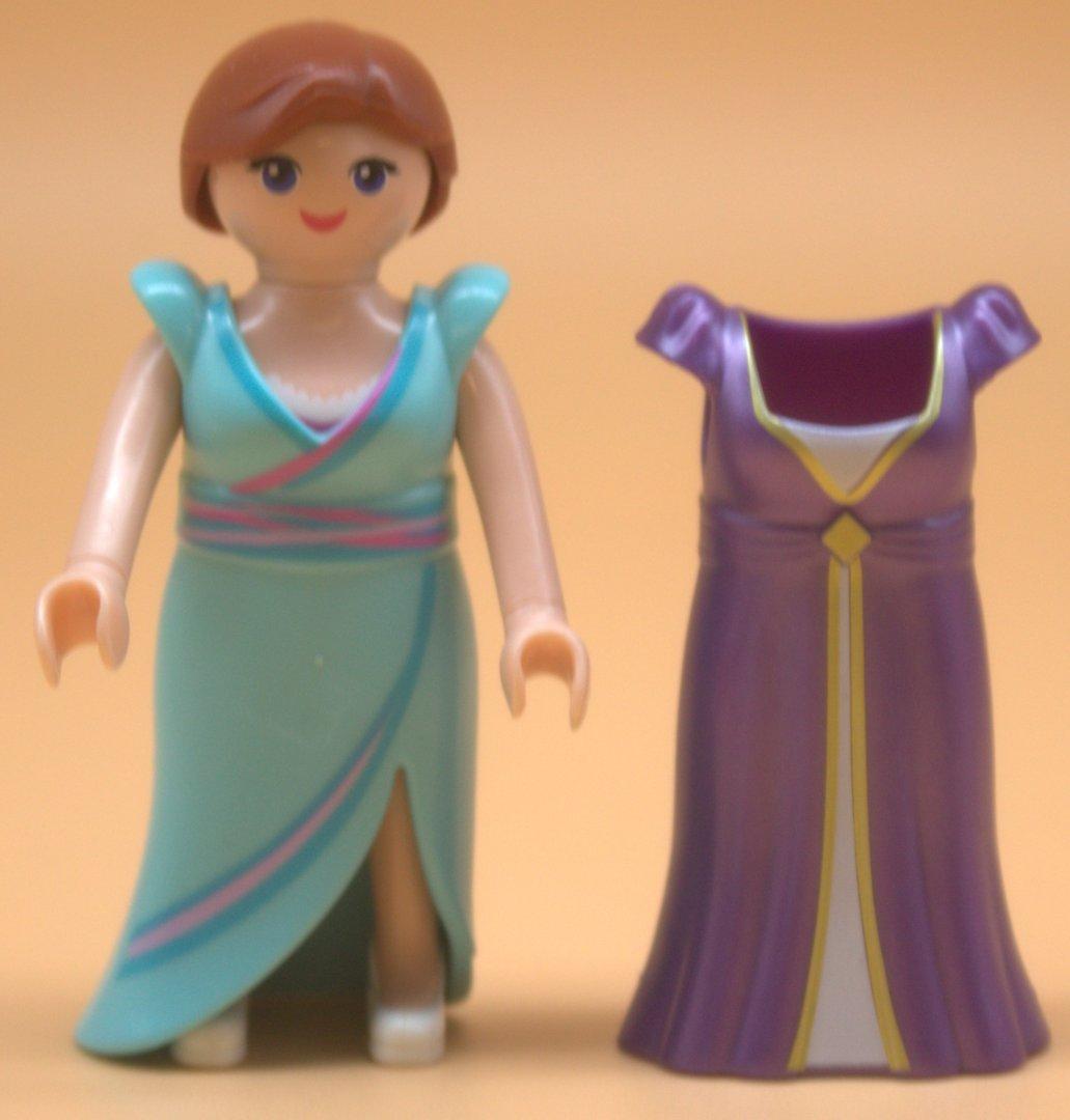 Playmobil Frau mit Wechselkleidung gebraucht – mint-lila