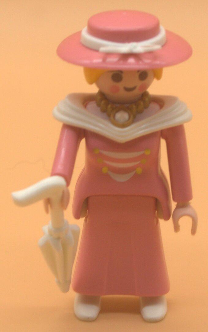 Playmobil Figur rosa Dame 9855 gebraucht
