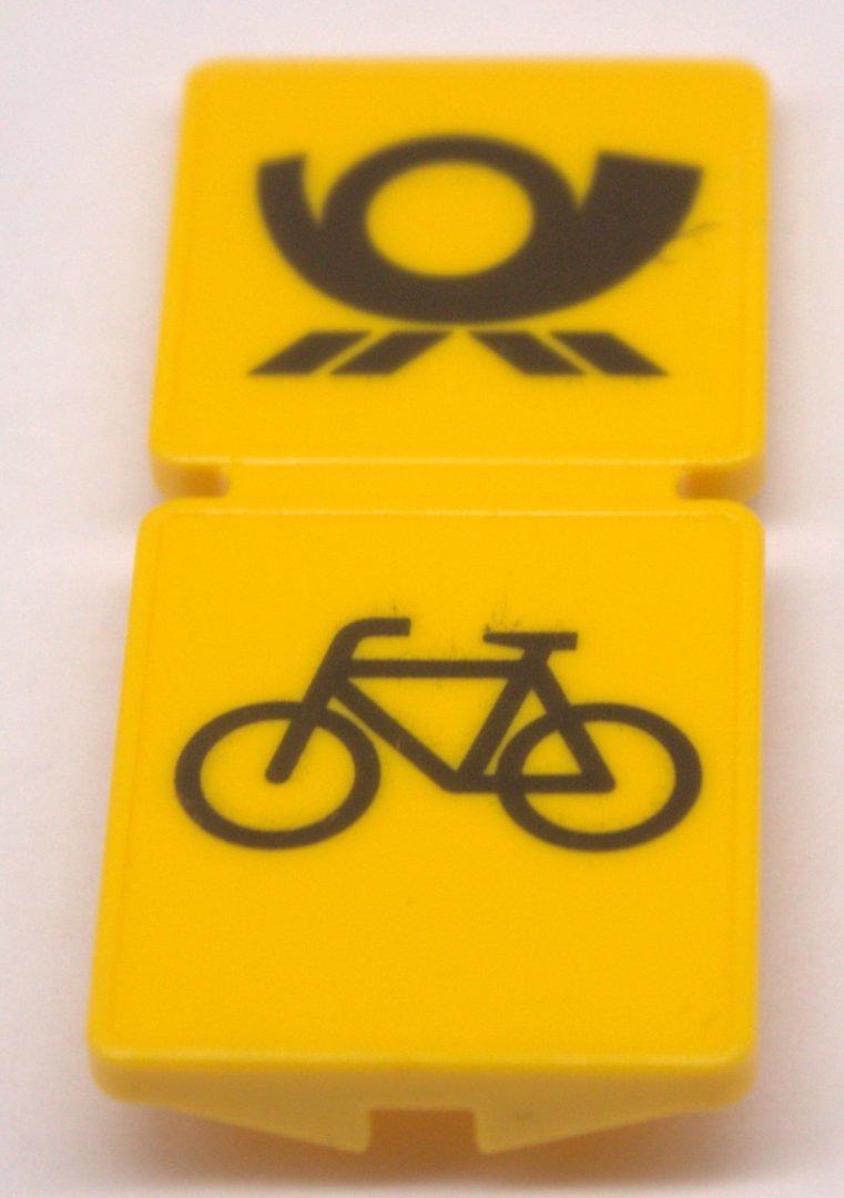 Playmobil Ersatzteil Schild Post/Fahrrad gebraucht