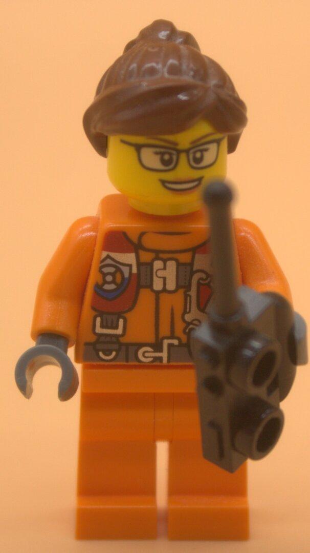 Lego City Minifigur Bauarbeiterin gebraucht
