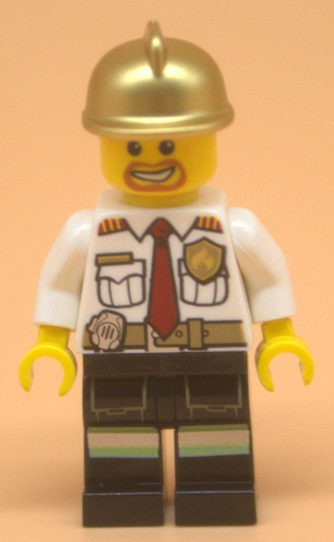 Lego City Minifigur Chef der Feuerwehr gebraucht
