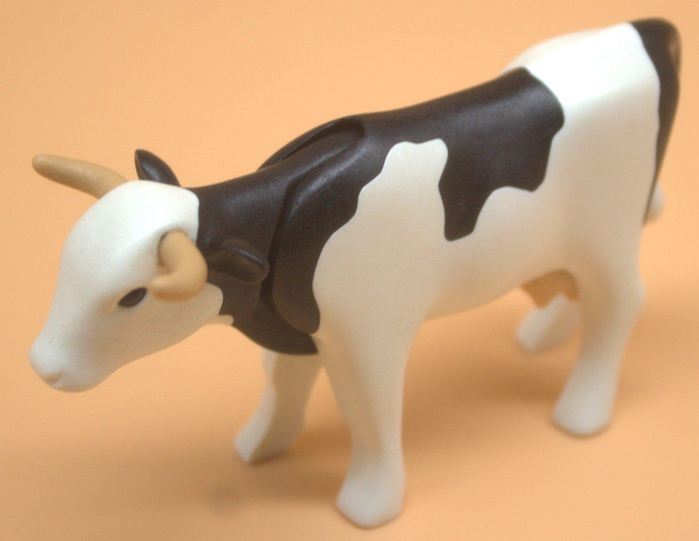 Playmobil schwarz weisse Kuh gebraucht