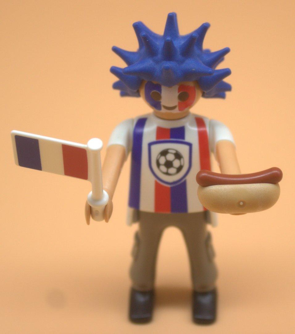 Playmobil Figur Fussball Fan Frankreich gebraucht