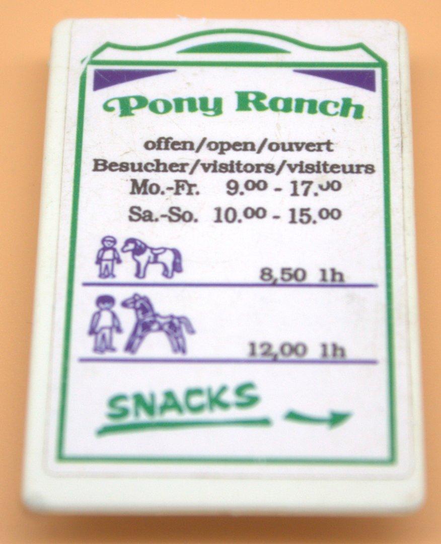 Playmobil Ersatzteil Schild Öffnungszeiten Ponyranch 3775 gebraucht