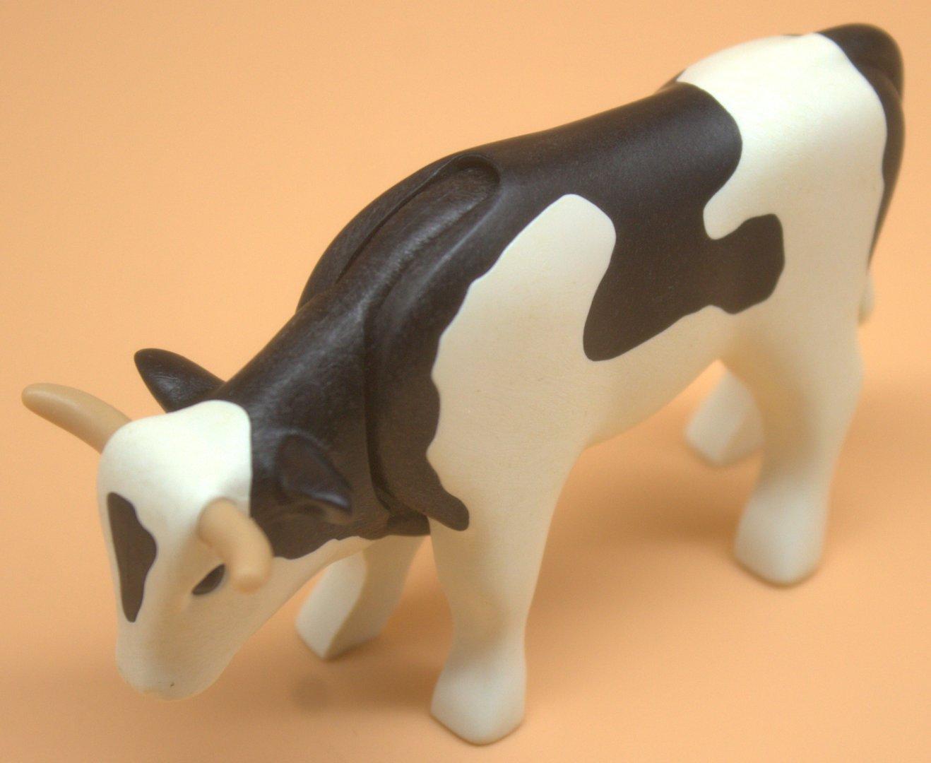 Playmobil schwarz weisser Stier gebraucht
