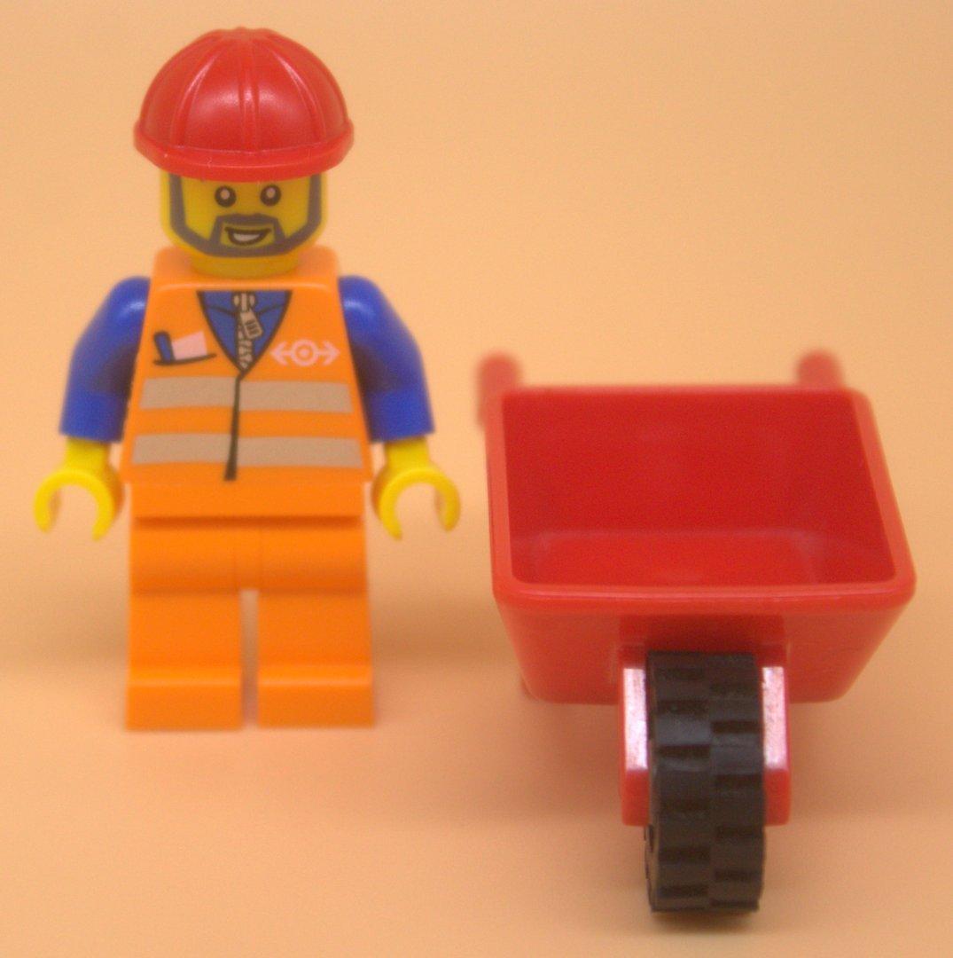 Lego City Minifigur Bauarbeiter gebraucht