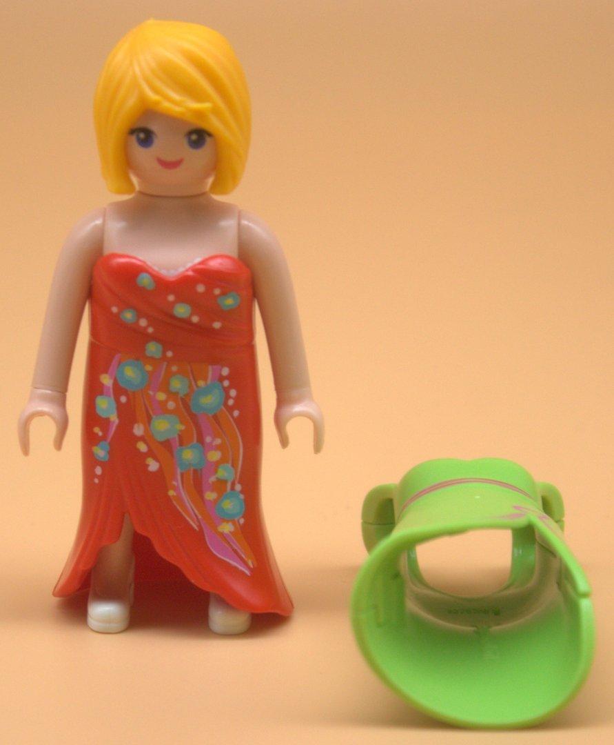 Playmobil Frau mit Wechselkleidung gebraucht – rot-grün