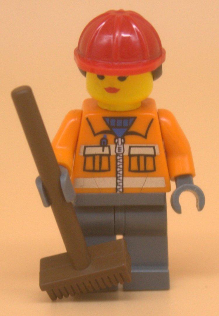 Lego City Minifigur Bauarbeiterin gebraucht