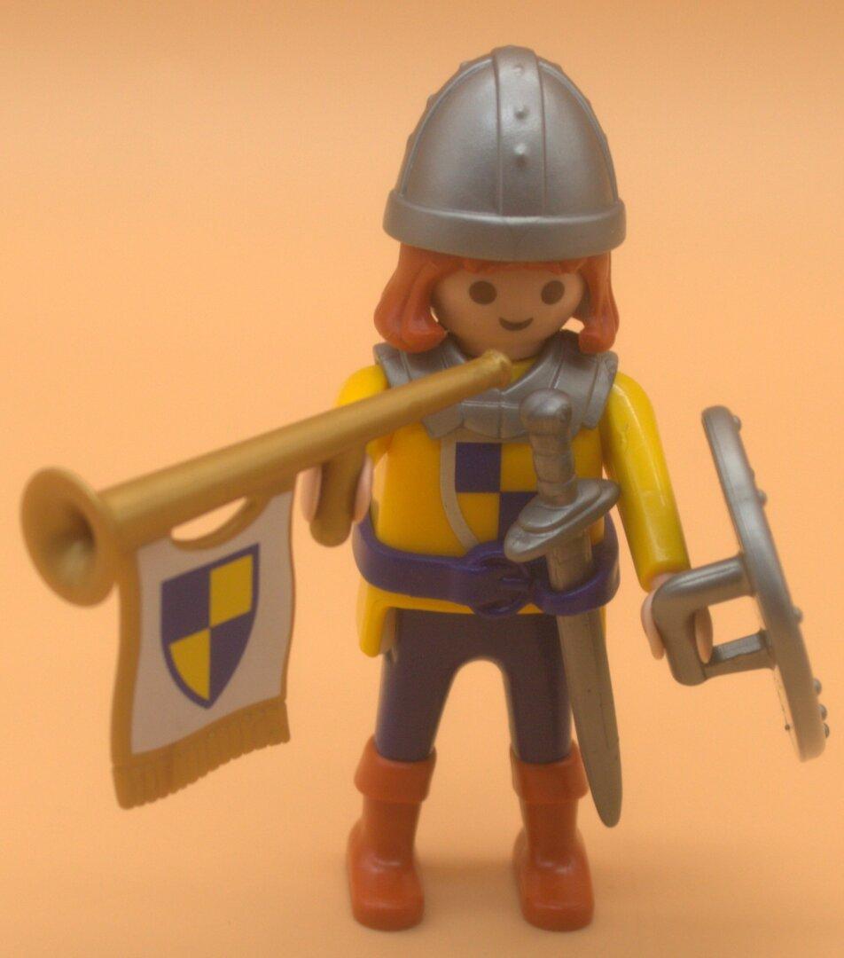 Playmobil Figur Ritter mit Trompete gebraucht